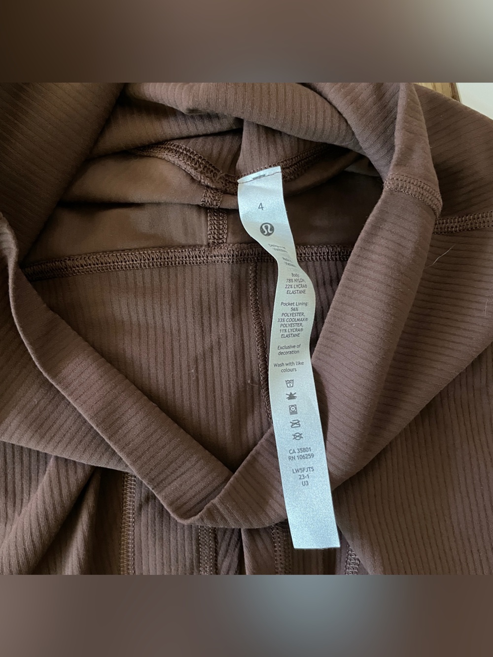 Lululemon Align Ribbed HR Pant 25” Java - Picture 5 of 5